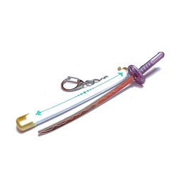 gulli bulli Showpiece item Zinc made Metal KATANA keychain with locking system - Size 15 cm (approx.) - Multicolor image 4