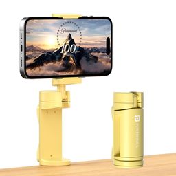 Portronics Mobot Clip Mobile Holder with 360° Adjustable Angles, Light Weight, Pocket Friendly, Mobile Stand for Table/Video Recording/Vlogging, Compatible with 4.5 to 6.9 inch Smartphones(Yellow) image 1