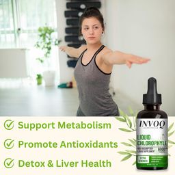 INVOQ Organic Chlorophyll Liquid Drops, Natural Energy Booster & Detoxifier, 1 count image 4