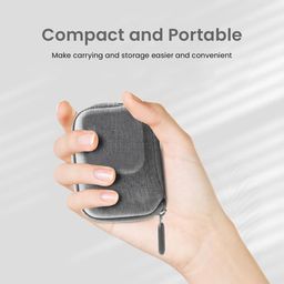 Carry Case for Insta360 Ace/Ace Pro Action Camera EVA Hard Case Anti-Scratch Carrying Case with Carabiner Dual Zipper Protective Carry Case Compatible with Mount Attachment(Gray) image 3