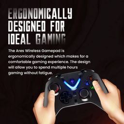 Cosmic Byte ARES Wireless Controller for PC, Magnetic Triggers, Accurate Joysticks, Dual Vibration, Backit LED Buttons, USB Extension Cable (Black) image 3