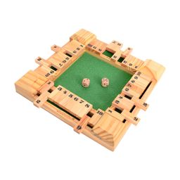 Clapjoy Shut The Box Dice Game for Kids & Adults [4 Sided Large Wooden Board Game, 2 Dice + Repeat Scorecard Usage] Educational Math Learning Toy, Table Top Game for The Party Family image 1