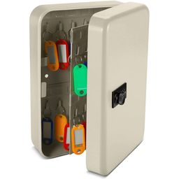 oddpod oddpod™ 48 Keys Numeric Lock Metal Wall-Mount Security Key Box/Safe Cabinet with Key Tags (White) image 1