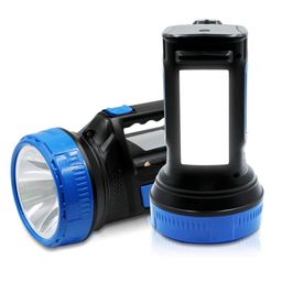 Pick Ur Needs Long Range Torch with Side 2 Tube Rechargeable Bright Led Torch Light Search Light (50 Watt + 2 Tube) (Color as per Availability) image 1