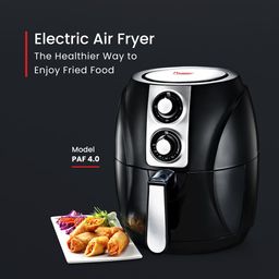 Prestige PAF 4.0 Electric Air Fryer with Temperature and Timer Control (Black, 1400 Watt, 4.5-Litres) image 2
