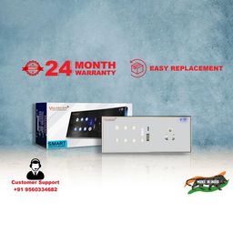 VALUECON i380 6 modular Smart Wifi Switch Board with 4 Switch,1 Fan,1 Socket, C & A type USB charging ports|Finger-touch, App Control, Voice-controlled by Alexa, Google Home, Google Assis (GLDN_GRY) image 4