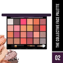 Hilary Rhoda The Collective Face Palette | 3 Cream Lip glosses | 3 Eyebrow Colours | Highlighter | Contour & Blush | 24 Eyeshadow | Highly Pigmented Face Palette | Blends Easily | 55g (Multi-2) image 2