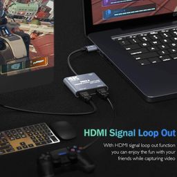 RuhZa 4K HDMI Game Capture Card, HDMI to USB 3.0, Video Audio Capture with Loop-Out - Full HD 1080p60, Record via DSLR Camcorder Action Cam, for Streaming, Teaching, Conference image 3