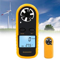 MOHAK Pocket LCD Digital Anemometer Air Wind Speed Gauge with Temperature Measurement - Airflow Gauge Meter Anemometer Thermometer image 1