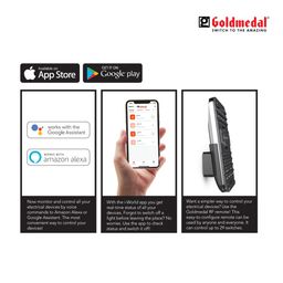 Goldmedal 2 Module i-Touch Wi-Fi 4 Switch with Glass Plate - Titanium Grey | Pack of 1 | Suitable for 2 Module junction box | No additional cover plate required image 4