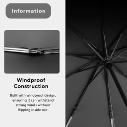owme UV Umbrella for Women, Mini Folding Portable 3 Fold Umbrellas | Automatic Open Close for Rain and Sun Protection, Anti-Slip | Windproof Umbrlla with Carabiner Handle | Umbrella for Women and Men - image 3
