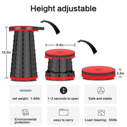 oncarnival Oncaarnival Height-Adjustable Telescopic Stool Multi-Purpose Folding Table for Work from Home, Study, Dining, Camping, Picnic & Outdoor image 2