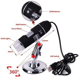 RuhZa USB Digital Microscope 50Xto 1600X,8 LED Magnification Microscope Magnifier with Metal Stand Compatible with Android and Smartphone Handheld USB Microscope/Dermascope/Endoscope(RT-USBMICROSCOPE) image 5