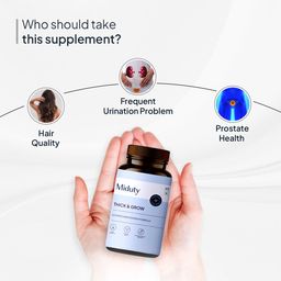 Miduty Thick & Grow Biotin Hair Supplement | With DHT Blockers, Amino Acids, Vitamins & Minerals | Supports Hair Growth, Volume & Reduced Hair Fall | For Men & Women | 60 Veg Capsules image 5