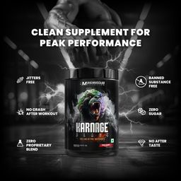 Bigmuscles Nutrition Karnage Black Preworkout [Tiger’s Blood, 420g] | Massive Pump | Laser Focus | Explosive Energy | Gorilla Power | No Itching | with Nitrosigine image 4