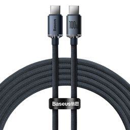 Baseus Pudding Series Type-C to Type-C 100W Fast Charging Data Cable (1.2m, Nebula Purple) image 1