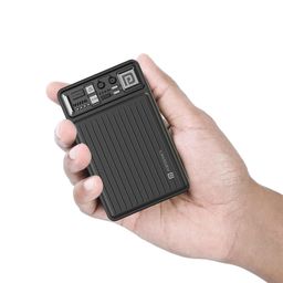 Portronics Luxcell Mini 10K Advanced 10000 mAh Nano Power Bank with 22.5W Max Output, LED Indicator, Mach USB-A Output, Type C PD Output, Type C Input, Wake Up Button(Black) image 1