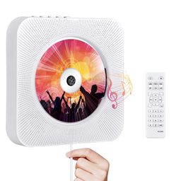 Portable CD Player with Bluetooth, Qoosea Wall Mountable CD Players Music Player Home Audio Boombox with Remote Control FM Radio Built-in HiFi Speakers LCD Display MP3 Headphone Jack AUX Input Output image 1