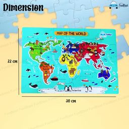 FunBlast 3 in 1 Multicolor Jigsaw Puzzle - Solar System, Map of India & World Map, 72 Pcs - Ages 3-6 image 2