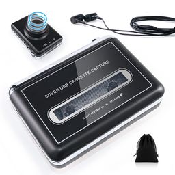 Auto Reverse&Clear Stereo Cassette Player with Detachable Speaker-Portable Cassette Tape to MP3 Converter- Convert Tapes to Digital Files via USB, Compatible with MAC Laptops & PC image 1