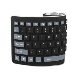 Sungwoo Foldable Silicone Keyboard USB Wired Waterproof Rollup Keyboard for PC Notebook Laptop (Black) image 3