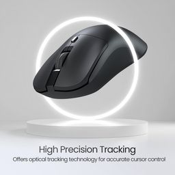 Portronics Toad 33 Wireless Mouse with 2.4 GHz Wireless Receiver, Adjustable Sensitivity, Ergonomic Design, for Laptops, Desktops PC, Mac (Black) image 5