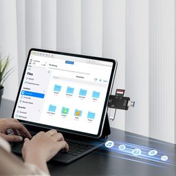 Kinsound 6 in 1 SD & TF Card Reader with Type-C, USB & Micro USB Ports, Portable Memory Card Reader Compatible with TF, SD, SDHC, SDXC, MMC, RS-MMC, Micro SDXC for Computer & Android Phone image 4