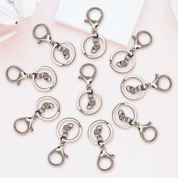 Evaluemart 10 PCS Lobster Claw Clasps with Jump Ring and Extension Chain, Swivel Snap Hooks for Jewelry Making DIY Keychain Craft Project, Silver image 4