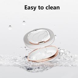 Denture Box Case,Retainer Case,Slim Aligner Retainer Case with Mirror,ravel-Friendly,Aligner Case Easy to Clean(Blue) (White) image 4