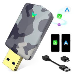 codonova Mini Carplay and Android Auto Wireless Adapter with Fast Stable WiFi Bluetooth Connection, Wired to Wireless, Compatible with iOS10+/Android 11+ & Cars from 2016 Green image 1