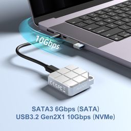 MAIWO M.2 2230 NVMe SSD Enclosure, USB C 3.2 Gen 2 Type-C 10Gbps to NVMe PCI-E Adapter, Aluminum External Mobile Solid-State Drive Box Case for iPhone 15 Pro Max, iPad Pro, Laptop, Android image 2