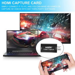 Padom HDMI Capture Card USB 2.0 Audio Video Capture Converter, 1080P High-Definition Acquisition, Widely Used in DIY Video, Such as Game Live, Web Live, Live Teaching image 4
