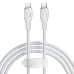 Baseus Pudding Series Type-C to Type-C 100W Fast Charging Data Cable (1.2m, Stellar White) image 1