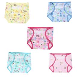 Mothers Choice Unisex Reusable Inside Plastic Outside Cotton Nappies/Waterproof U Shape Nappies With Belt For Insert/Cloth Diaper Or Langot With Strap Closure (Pack 5-Small) image 1