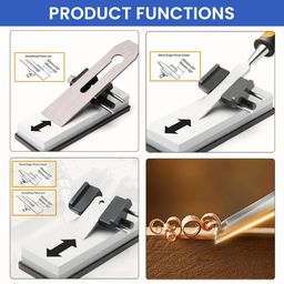 serplex Serplex® Chisel Sharpening Jig for 1/4" to 2" Chisels and 1-3/8" to 3-1/8" Planer Blades, Sharpening Guide Honing Guide Adjustable Angle Precision, for Woodworking & Carving Tools image 5