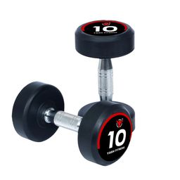 yfit YASH FITNESS 20 Kg Rubber Professional Bouncer Dumbbell Set - Fixed Weight for Home and Gym Training (10KG×2) image 1