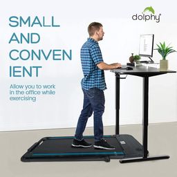Dolphy 2 in 1 Folding Treadmill, Portable Under Desk Treadmill with Bluetooth, LED, Remote Control Smart Treadmill for Home Office Gym Use Cardio Exercise,No Installation Required image 5
