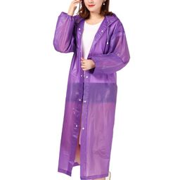 f s firmed string FIRMED STRING RAINCOAT FOR WOMEN's-PVC TRANSPARENT WATERPROOF REUSEABLE RAINWEAR WITH FUNCTIONAL POCKETS, ADJUSTABLE HOOD image 1