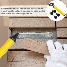 Serplex® Caulking Gun with 4 Type of Nozzles, Mortar Pointing Grouting Gun Sprayer Applicator Tool Caulking Tool Caulk Remover Cement Grout Caulking Tool for Grouting Stone and Concrete Cement Lime image 4