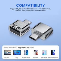 verilux Micro SD Card Reader Mini Type C Card Reader TF Card Reader with Keychain USB C to Micro SD SDHC SDXC OTG Memory Card Reader Compatible with Laptops, MacBook Pro, Galaxy Note 20 S20 image 5