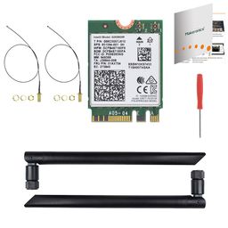 Makeronics 8265AC/8265NGW Wireless NIC Module M.2 NGFF for Jetson Nano Support 2.4GHz / 5GHz 300Mbps / 867Mbps Dual Band WiFi and Bluetooth 4.2 | Assembly Instruction Included image 1