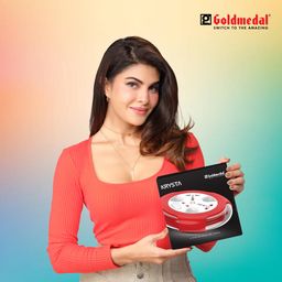 Goldmedal Krysta 2 Pin Extension Cord (White and Red) – Pack of 1, Master Switch with Indicator, Heavy-Duty 5-meter Cable, International Sockets & 2-Pin Socket, Ultra-Smooth Rotation for Home & Office image 2