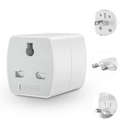skydue Universal Travel Plug Adapter - Compact 110-250V 6A Adapter with Safety Plug Plate for UK, EU, US, and Worldwide Use - Lightweight, and Child-Safe Design (G2) image 2