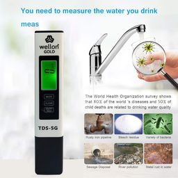 Wellon TDS meter 5G and PH Meter combo, tds and ph testers for water testing with Buffer Powder image 3