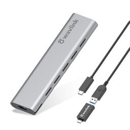 WAVLINK M.2 NVMe SSD Enclosure, USB 3.1 Gen 2 (10 Gbps) to NVMe PCI-E M.2 SSD Aluminum External Case Support UASP for NVMe SSD Size 2230/2242/2260/2280 (up to 2TB) with Type-C OTG Converter image 1