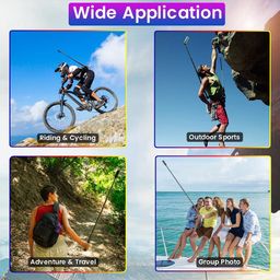 Careflection 116 Inch/3 Meter Invisible Selfie Stick for Insta360 One X3, Insta X2, One Rs Twin Extension Monopod Rod, 5 Section Adjustable Length 70/120 Cms for Gopro, DJI, Sony - Black image 4