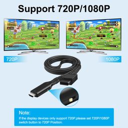 hdsunwstd Wii to HDMI 1M(3.2FT) Cable Converter,1080P/ 720P Wii HDMI Adapter Output Video Audio Wii HDMI Converter Supports All Wii Display Modes, NTSC .Compatible with Wii, Wii U, HDTV image 5