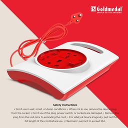 Goldmedal G-Expert 16A 3-Pin Extension Cord (White) - with Power Plug- Master Switch with Indicator, 16A Uni. Socket, 3.5-meter Cable, International Sockets & Tripper for Heavy Appliances image 4