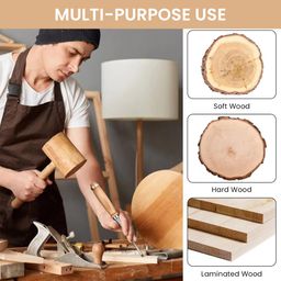serplex Serplex® Bevel-Edge Craft Chisel Set, Multi Sizes (4 Pcs) for Woodworking, Durable Chrome Vanadium Steel Blades with Ergonomic Wooden Handles for Carving, Shaping, and Detailing image 5