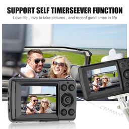 Acuvar 16MP Megapixel Compact Digital Photo and Video Camera with 2.4" LCD Screen, Mic Input and USB Media Transfer (Gold) image 5